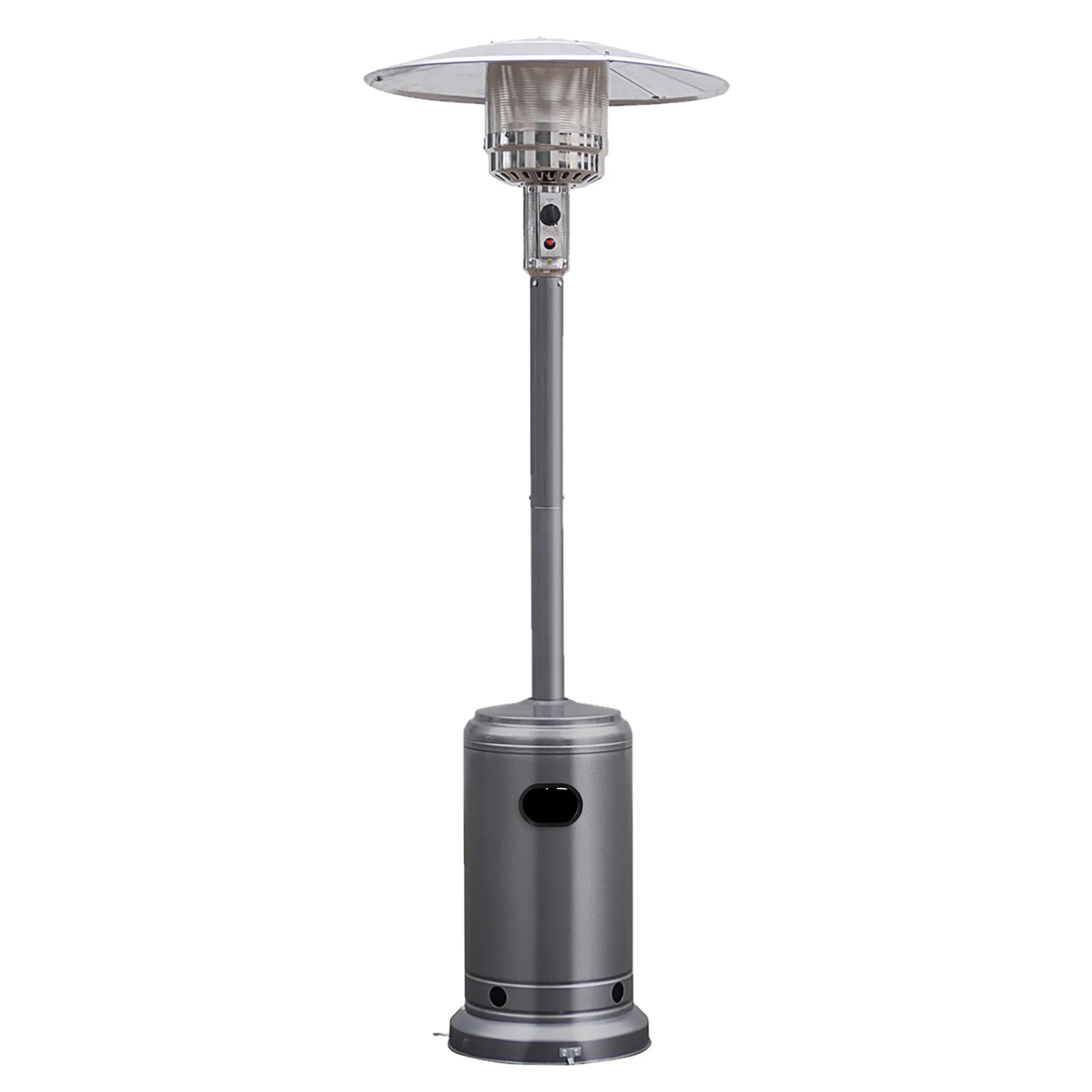 50000 BTU Propane Patio Heater Standing Steel with Wheels Grey