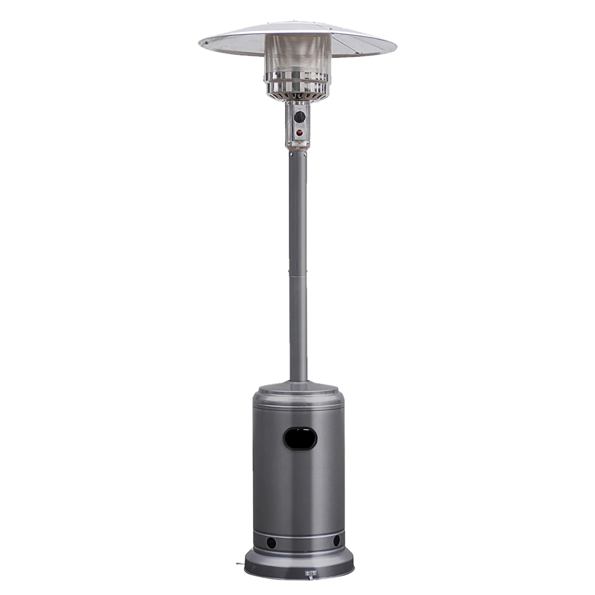 50000 BTU Propane Patio Heater Standing Steel with Wheels Grey