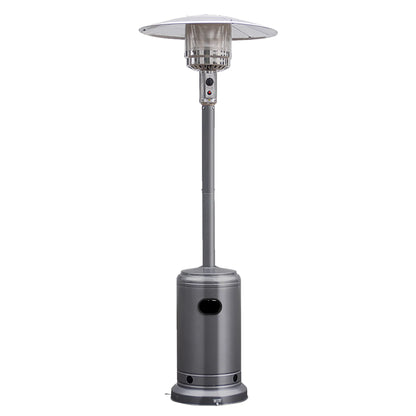 50000 BTU Propane Patio Heater Standing Steel with Wheels Grey