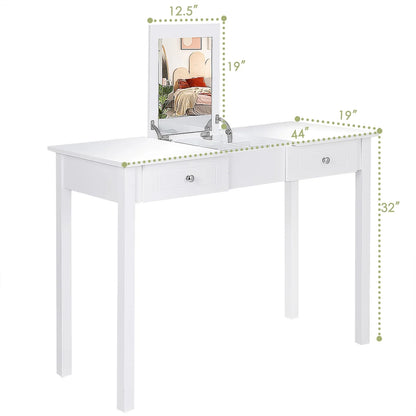Vanity Table Dressing Table Flip Top Desk Furniture White