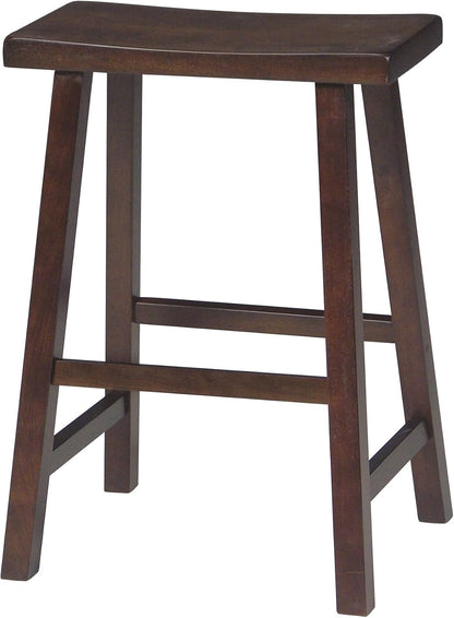 International Concepts Saddle Seat Barstool Walnut 24"