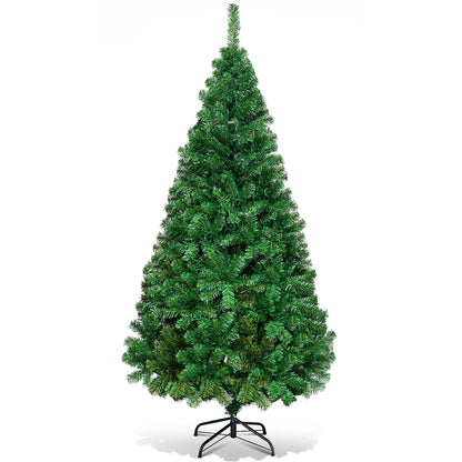 8Ft Artificial PVC Christmas Tree Stand Indoor Outdoor Green