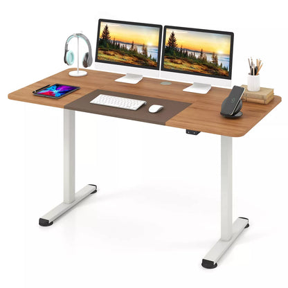 Costway Electric Height Adjustable Standing Desk, Sit to Stand Computer Workstation Home Office Desk