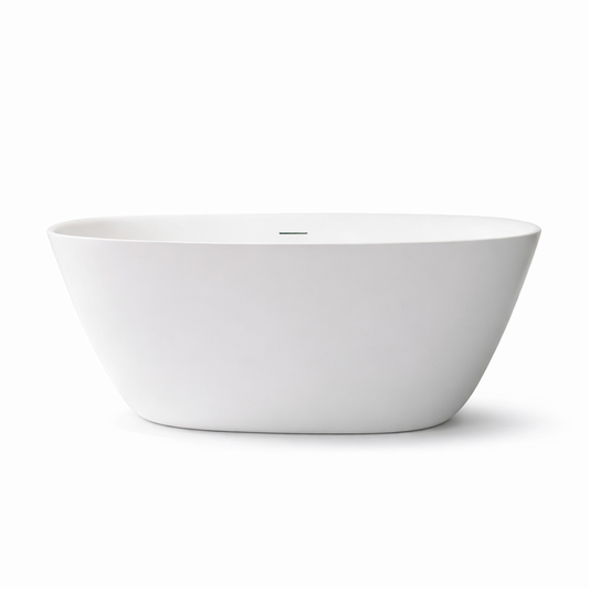 61" Stone Resin Luxury Solid Surface Freestanding Soaking Bathtub