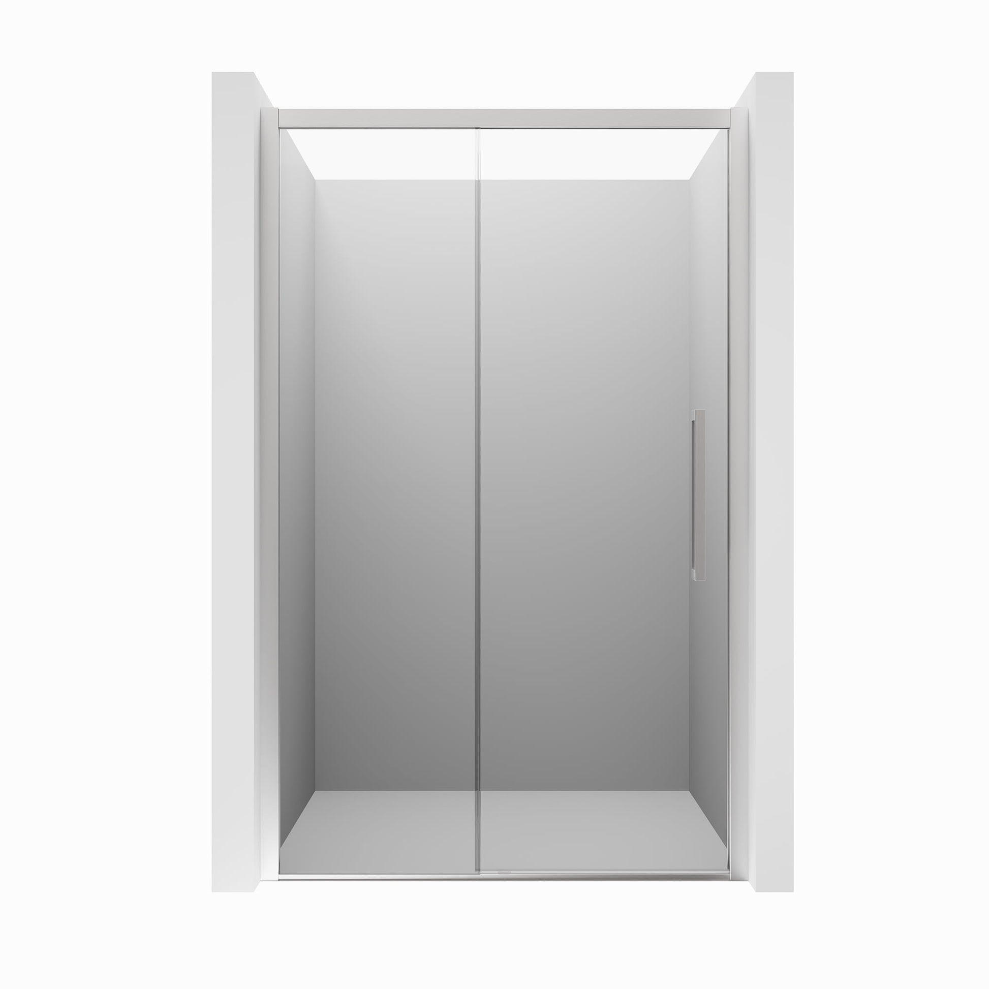 CASAINC 48" x 76" Framed Sliding Shower Door with Soft Close, 8 mm Tempered Glass and Reversible Installation, Brushed Nickel