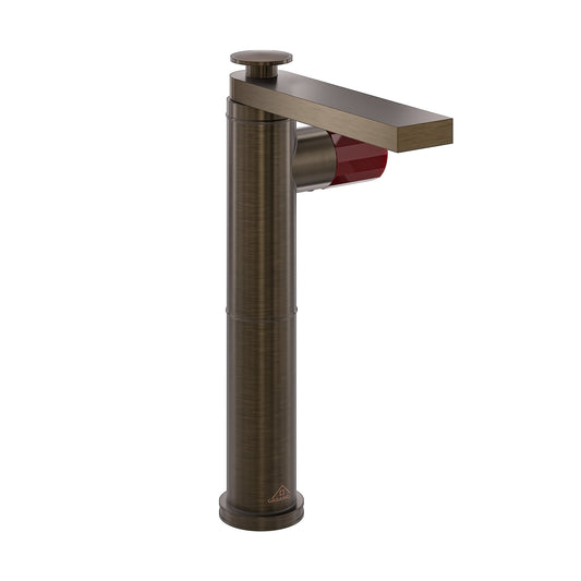 CASAINC Single Handle Deck Mounted Bathroom Vessel Sink Faucet with Pop-Up Drain