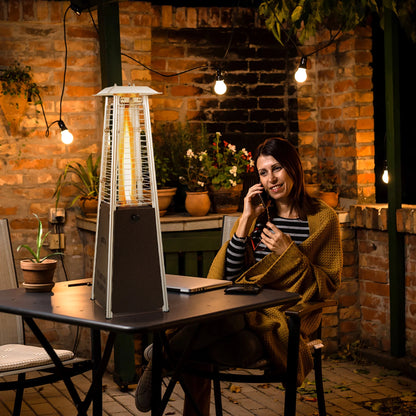 35'' Portable Tabletop Pyramid Patio Heater Steel Propane Gas 10000 BTU