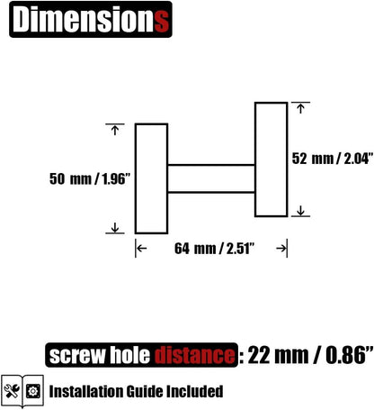 Black Bathroom Towel Hook, Coat Robe Clothes Hook for Bathroom Kitchen Garage Wall Mounted (3 Pack), 304 Stainless Steel Matte Black, TH100-PB-P3