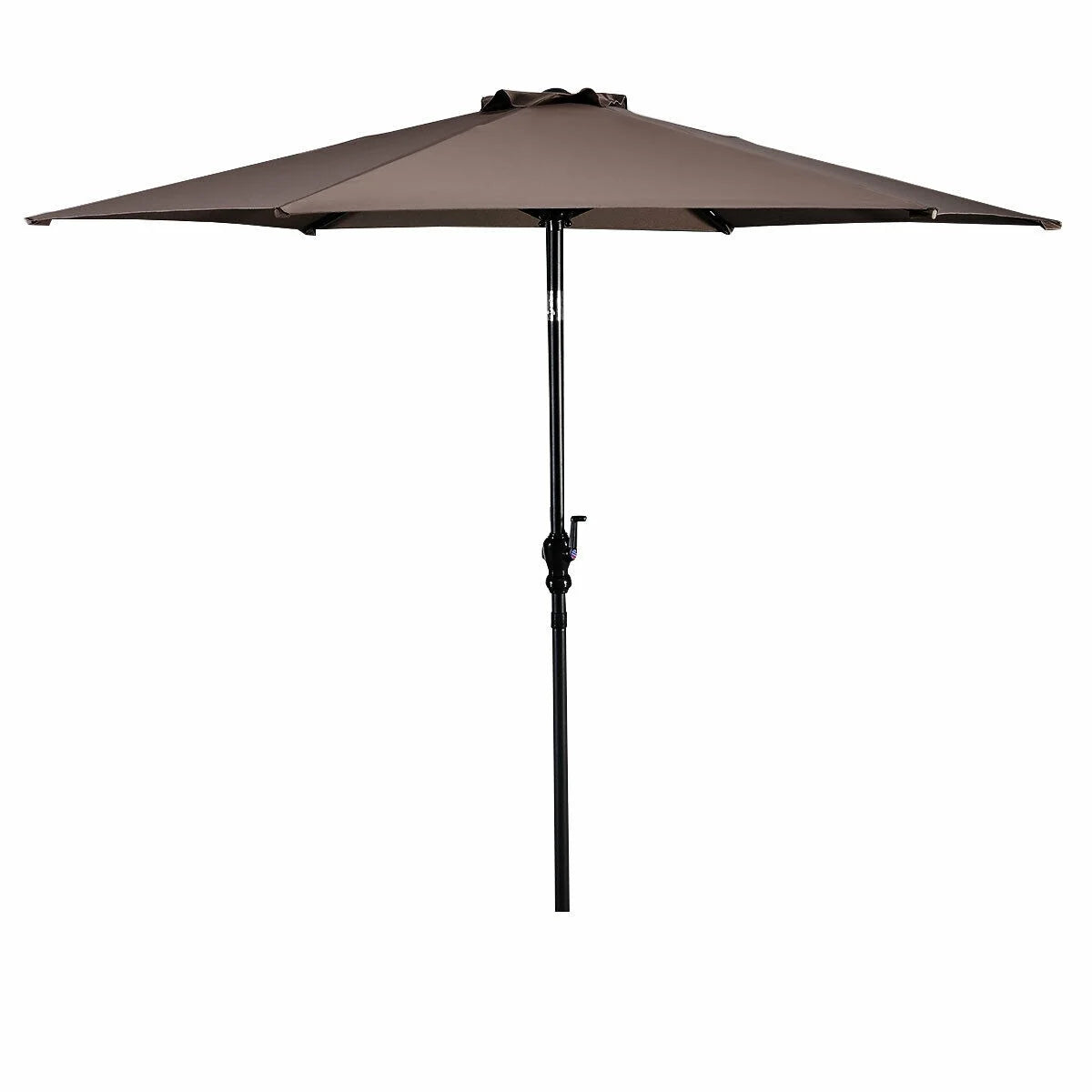9Ft Patio Umbrella Patio Market Steel Tilt W/ Crank Outdoor Yard Garden (Tan)