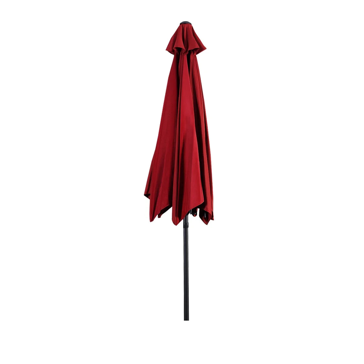 96" Burgundy Solid Print Hexagon Market Patio Umbrella, UV Protective