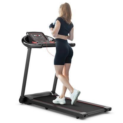Superfit 2.25HP Electric Running Machine Treadmill Bluetooth Speaker APP Control Red
