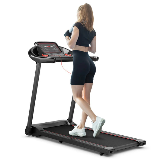Superfit 2.25HP Electric Running Machine Treadmill Bluetooth Speaker APP Control Red