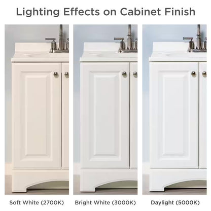 25 In. Single Sink White Bath Vanity with Cultured Marble Top (Assembled)