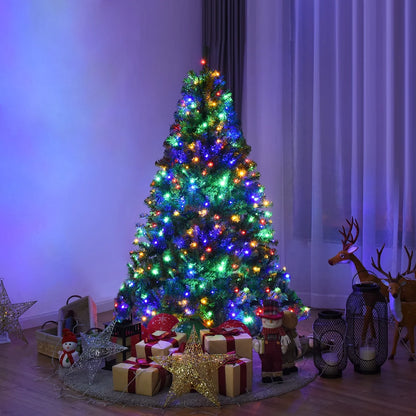 4Ft Pre-Lit Artificial Christmas Tree Hinged 100 LED Lights