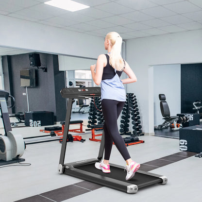 Electric Folding Treadmill Portable Cardio Running Machine W/ APP Control Silver