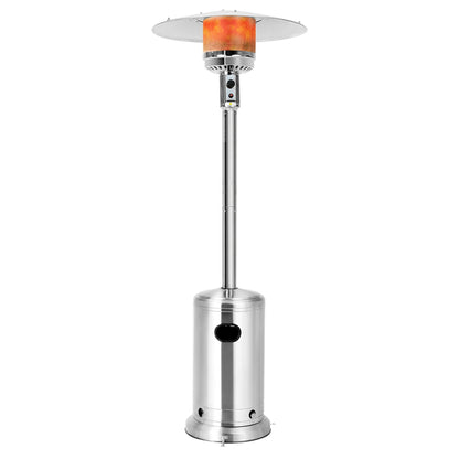 50000 BTU Propane Patio Heater Standing Steel with Wheels Grey