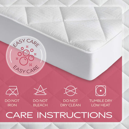 MAXI Twin Size Mattress Pad - Luxurious Cotton Sateen Mattress Protector - Soft, Comfortable, and Breatheable Mattress Cover - Mattress Pad Protects Mattress from Dust, Dirt, Spills, and Stains.