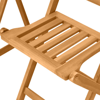 Patio Bistro Set, Wood Folding Table & Chairs, Acacia, Teak