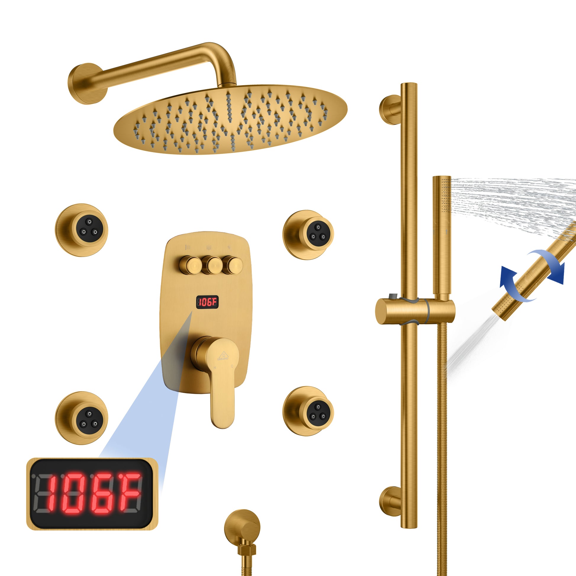 CASAINC Luxury Shower System Faucet