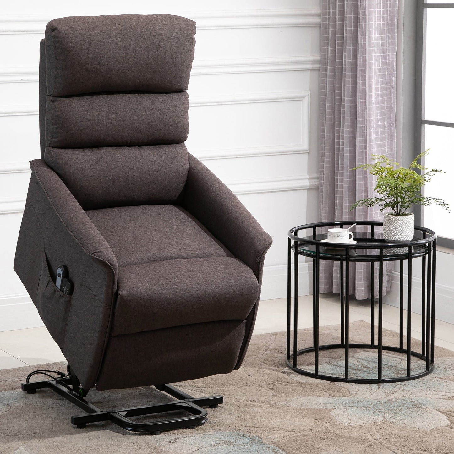Electric Power Lift Recliner Chair for the Elderly, Beige
