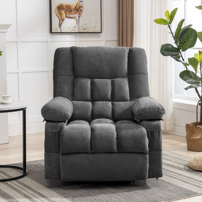Power Lift Recliner Chair Recliners for Elderly with Heat and Massage Recliner Chair for Living Room with Infinite Position and Side Pocket,Usb Charge Port,Grey
