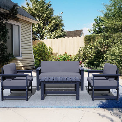 Patio Furniture Sets on Sale, 2 Pieces Patio Chairs W/ Cushions, Gray