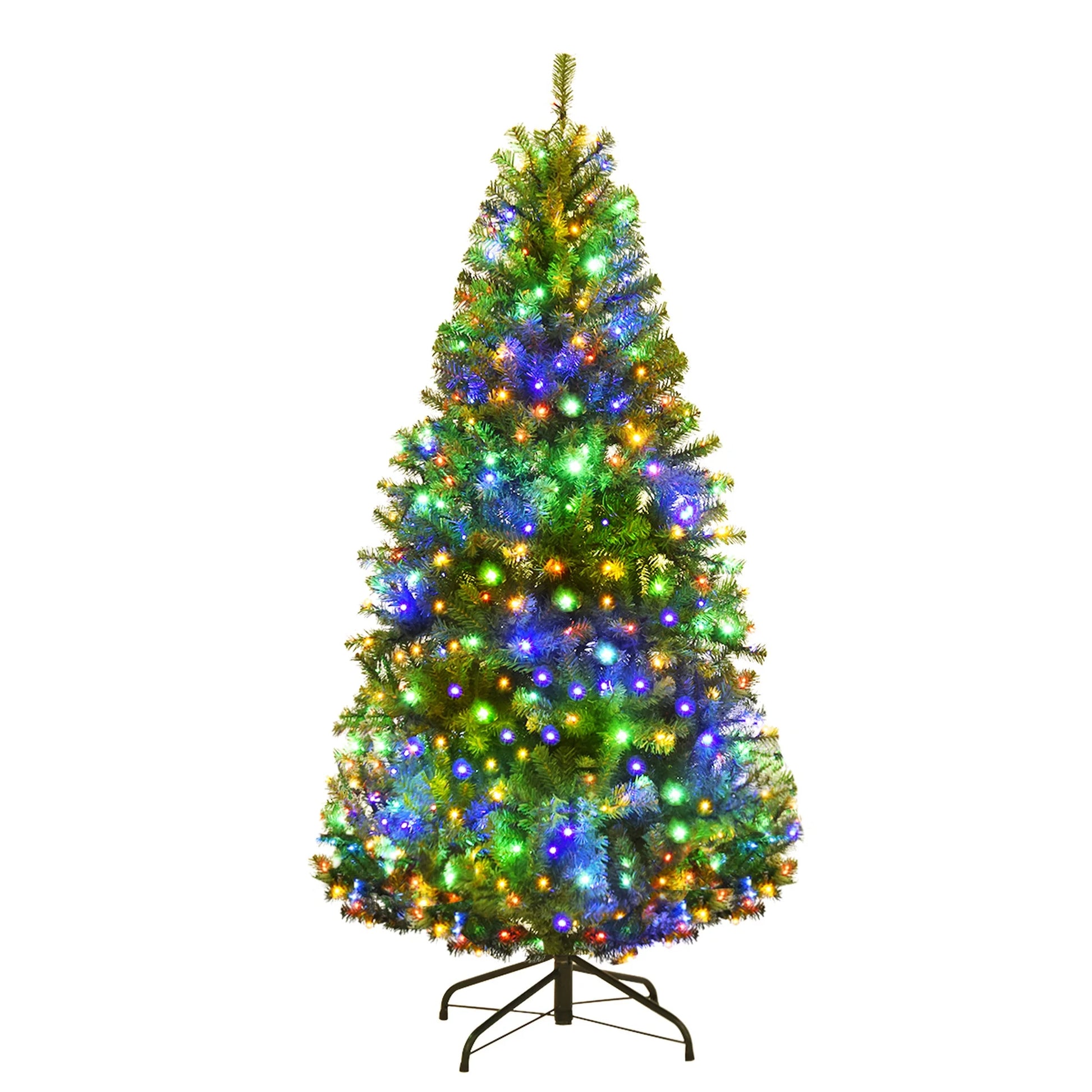4Ft Pre-Lit Artificial Christmas Tree Hinged 100 LED Lights