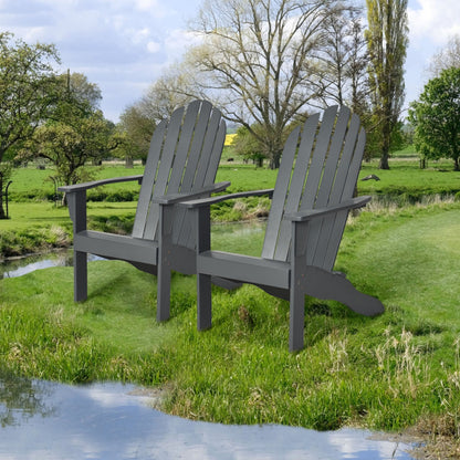Acacia Wood Outdoor Adirondack Chair with Ergonomic Design