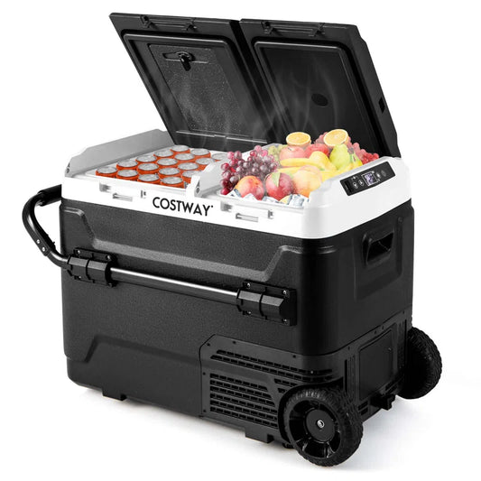 Dual Zone 12V Car Refrigerator 53Qt Portable Compressor Fridge Freezer