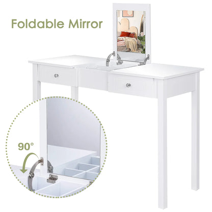 Vanity Table Dressing Table Flip Top Desk Furniture White