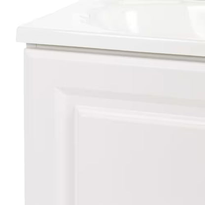19 In. Single Sink White Bath Vanity with White Cultured Marble Top (Assembled)