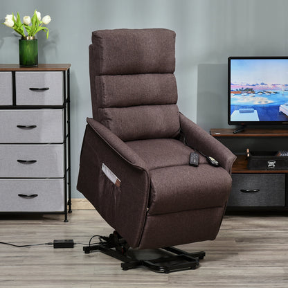 Electric Power Lift Recliner Chair for the Elderly, Beige