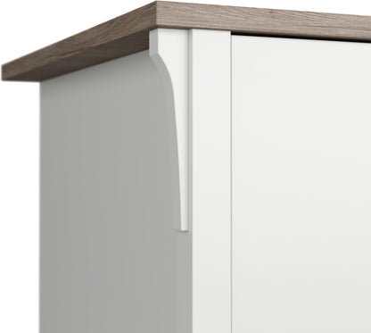 Bush Furniture Salinas 2 Drawer Lateral File Cabinet in Pure White and Shiplap Gray