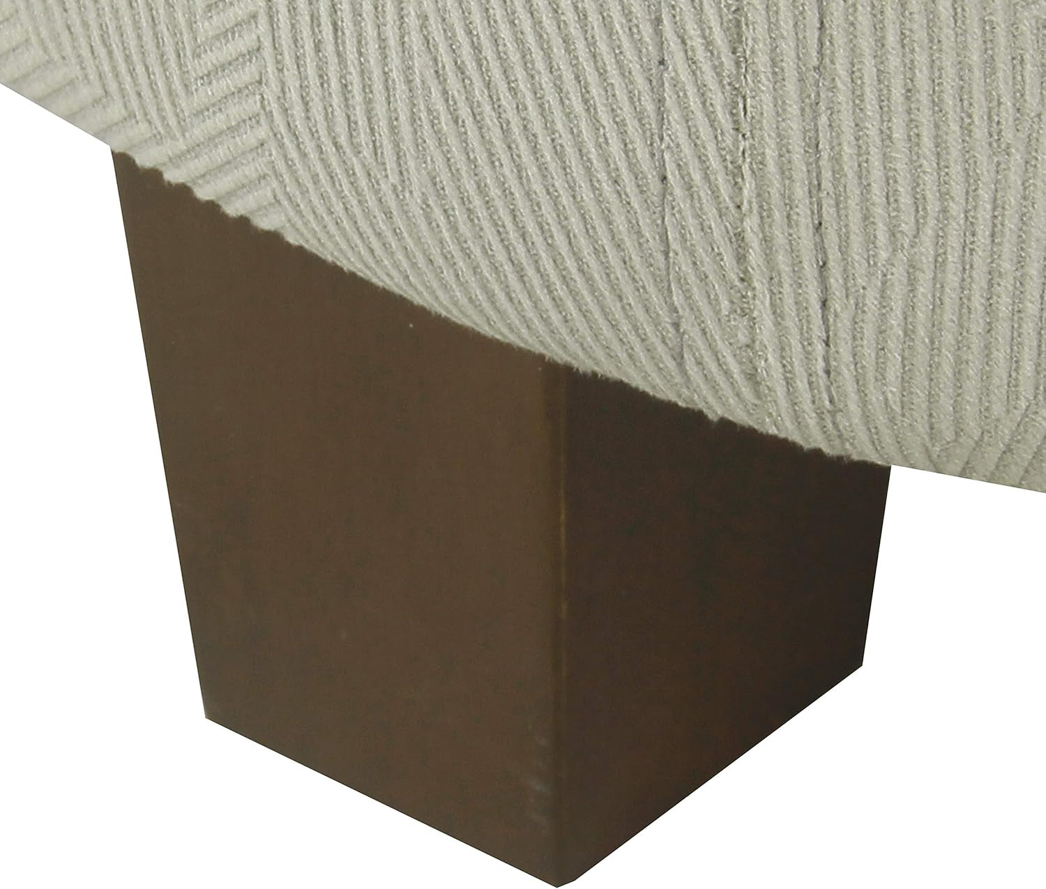 Large Velvet Storage Ottoman - Textured Gray