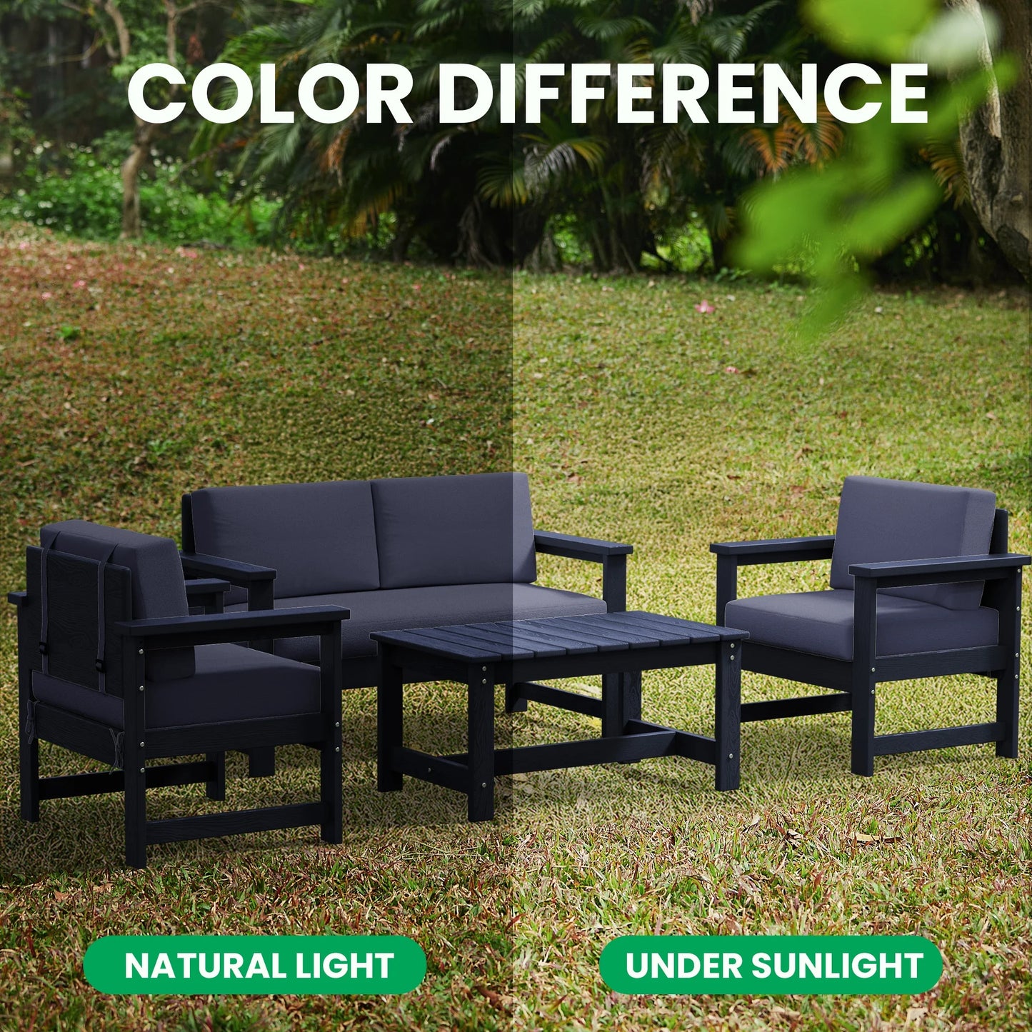 Patio Furniture Sets on Sale, 2 Pieces Patio Chairs W/ Cushions, Gray