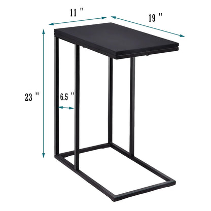 Coffee Tray Sofa Side End Table Ottoman Couch Console Stand TV Lap Snack Black