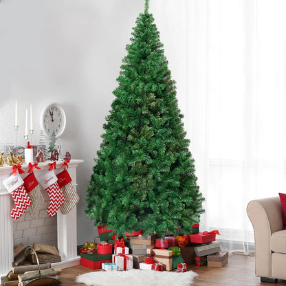8Ft Artificial PVC Christmas Tree Stand Indoor Outdoor Green