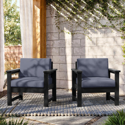 Patio Furniture Sets on Sale, 2 Pieces Patio Chairs W/ Cushions, Gray