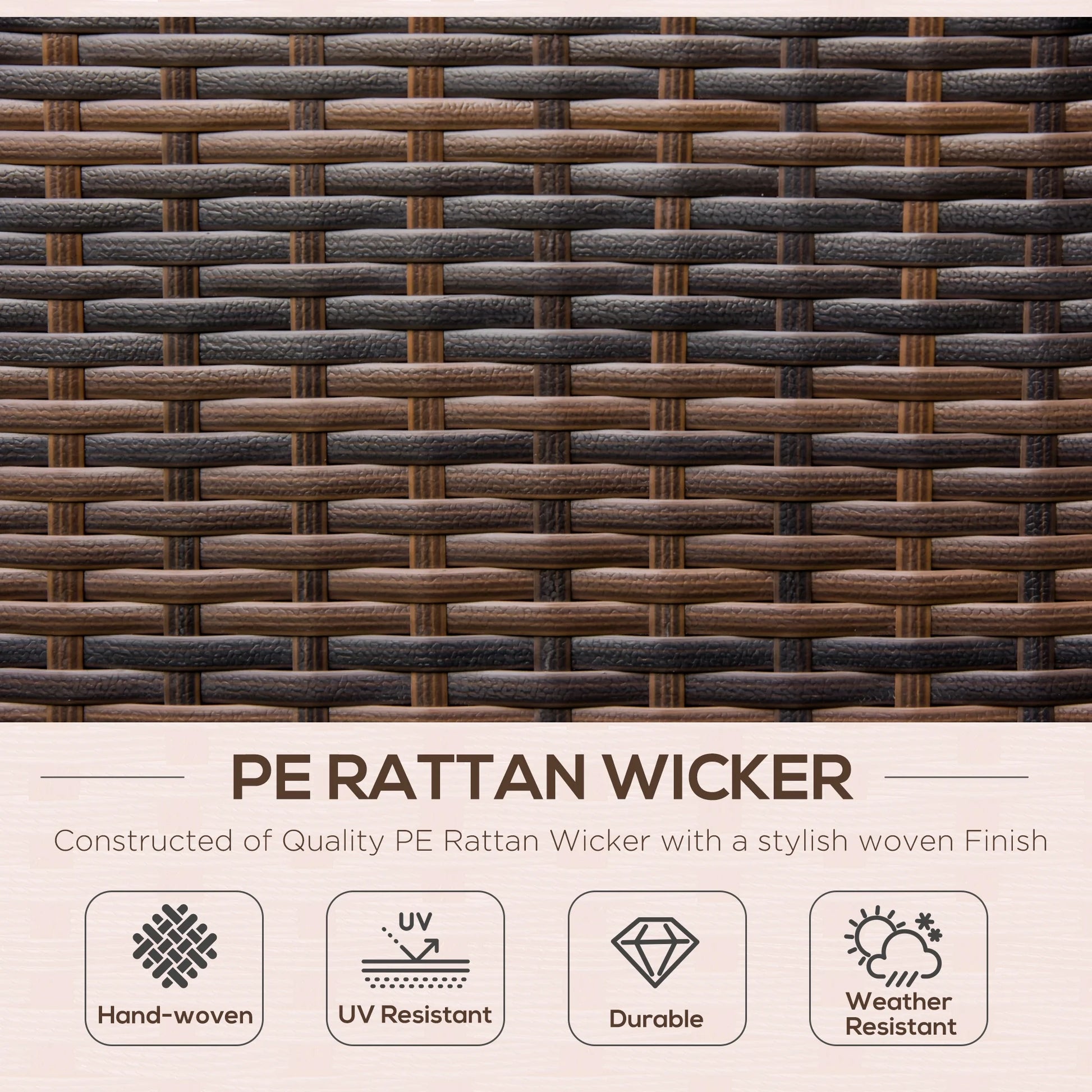Reclining Rattan 360° Swivel Chair Patio Cushioned Recliner