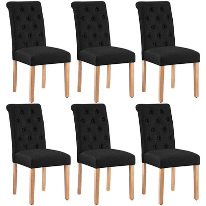 2Pcs Upholstered Parson Dining Chair High Back, Blue