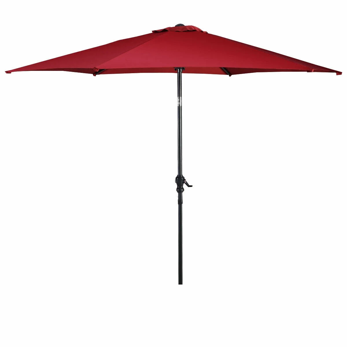 96" Burgundy Solid Print Hexagon Market Patio Umbrella, UV Protective