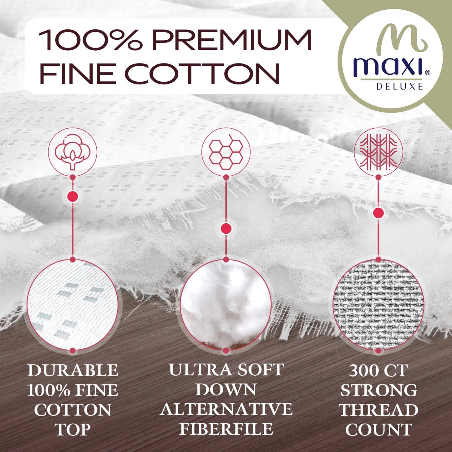 MAXI Twin Size Mattress Pad - Luxurious Cotton Sateen Mattress Protector - Soft, Comfortable, and Breatheable Mattress Cover - Mattress Pad Protects Mattress from Dust, Dirt, Spills, and Stains.