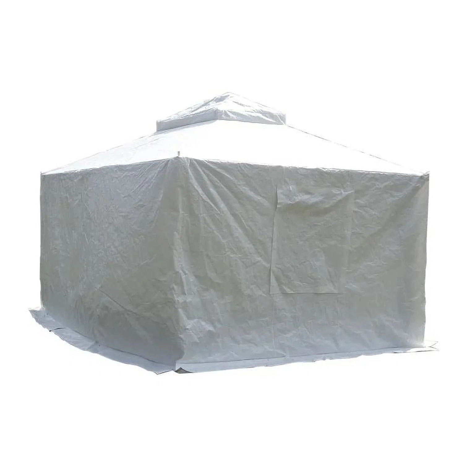Gazebo Accessories 12' X 12' Double Roof Universal Winter Gazebo Cover for Hardtop Gazebos,Enclosed Cover with Sidewalls and Mesh Windows Waterproof (White) by