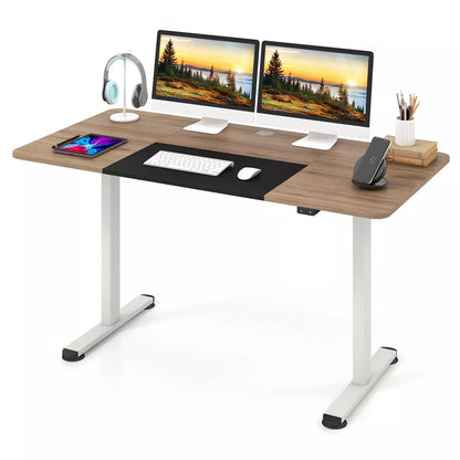 Costway Electric Height Adjustable Standing Desk, Sit to Stand Computer Workstation Home Office Desk
