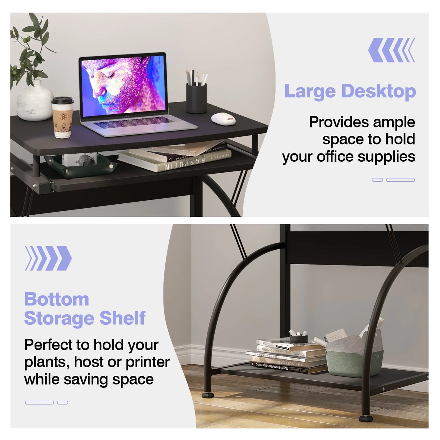 Computer Desk PC Laptop Writing Table Workstation Home Office Study Furniture