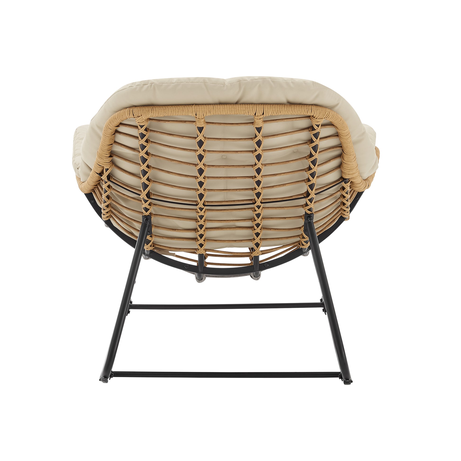 Benson Modern 3-Piece Outdoor Patio Lounge Chair Set in Cream - Image 13