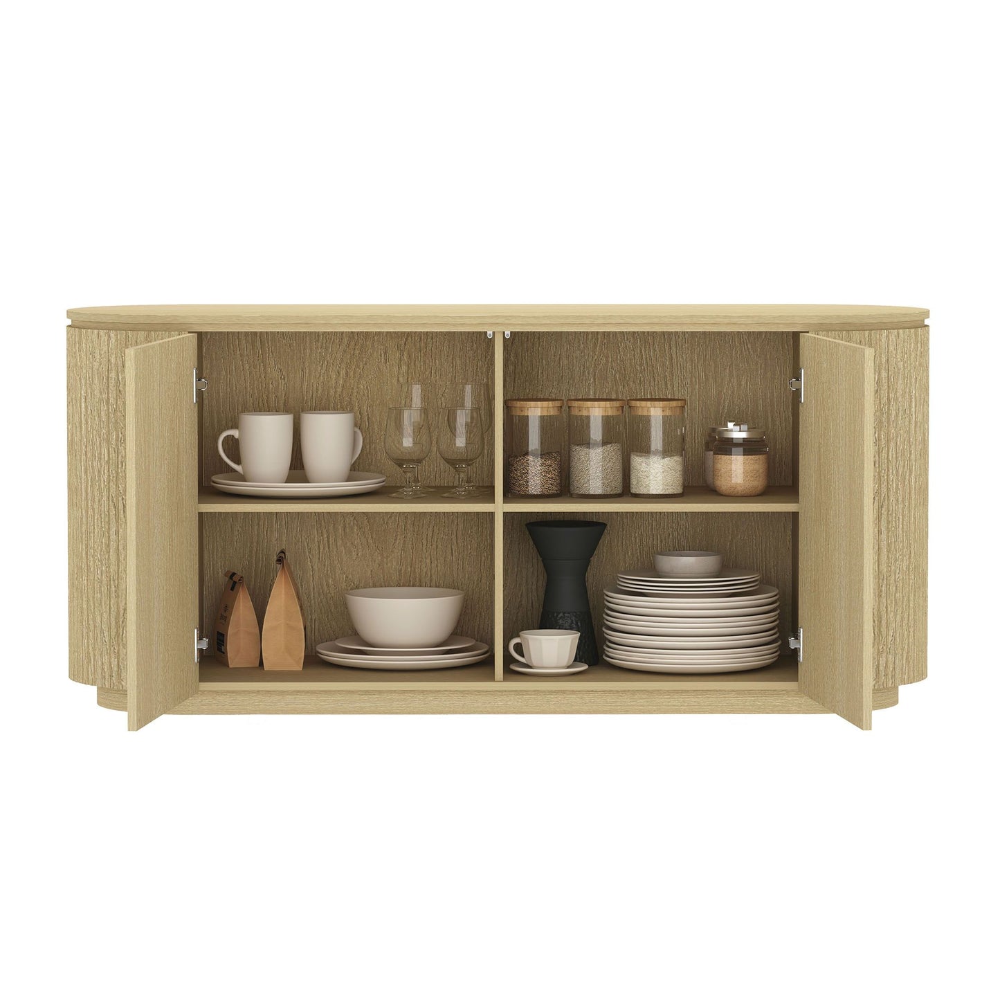 Olivia 2 Door Sideboard in Natural Oak